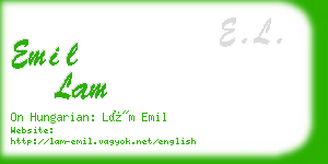 emil lam business card